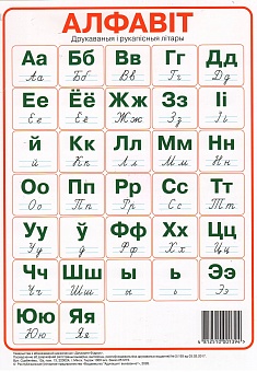Алфавіт. Друкаваныя і рукапісныя літары па буквары В.І. Цірынавай. (А4)